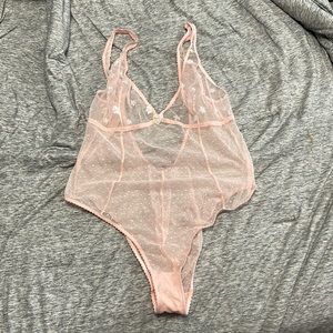 Pink Savage x Fenty Lace Daisy Teddy Bodysuit
